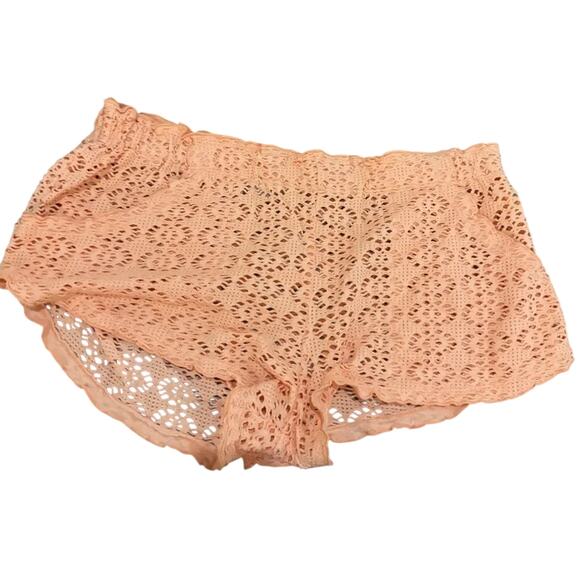 FREE PEOPLE Beach Crochet Love Shorts in Autumn Peach Size S New without Tag - Picture 8 of 9